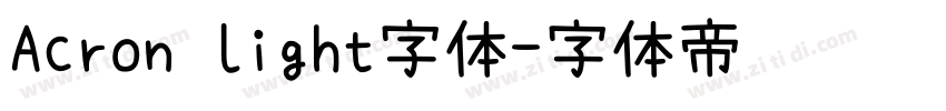 Acron light字体字体转换